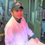 一天たらいうどん店主